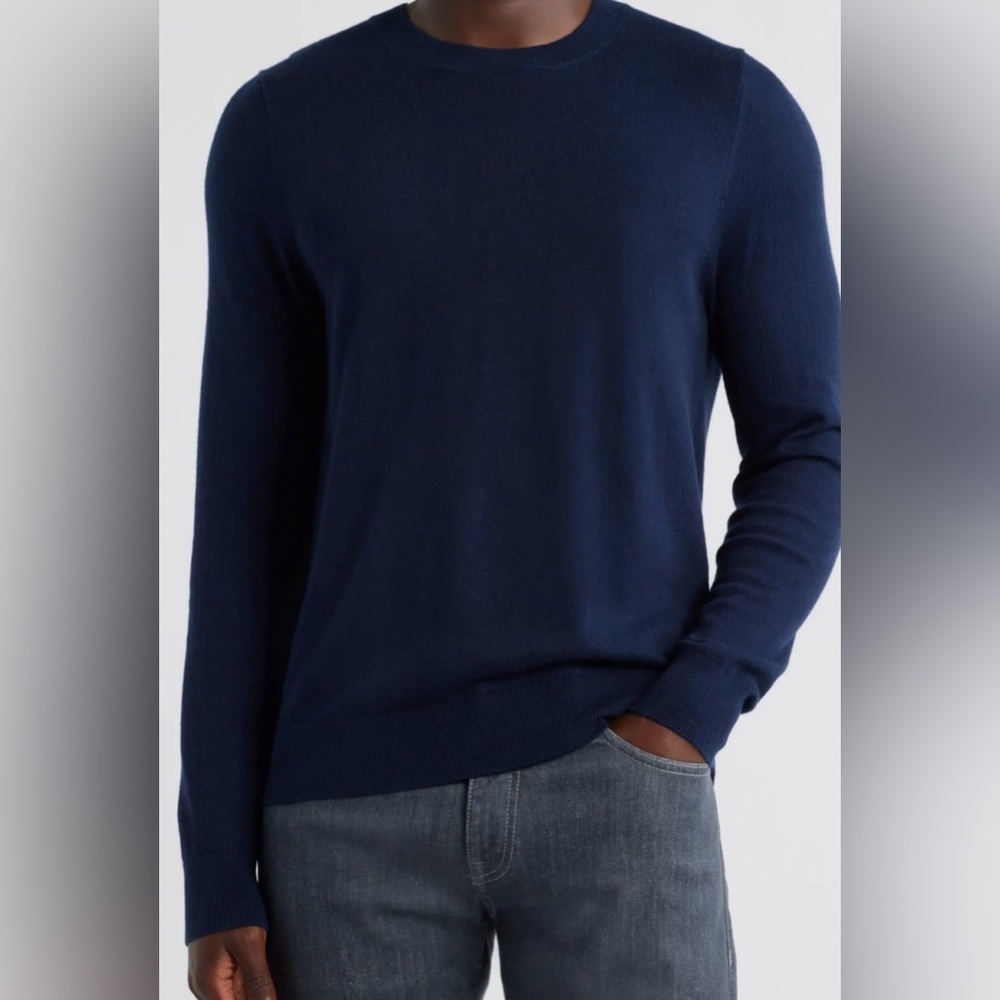 NORDSTROM Cotton Cashmere Crewneck Sweater
